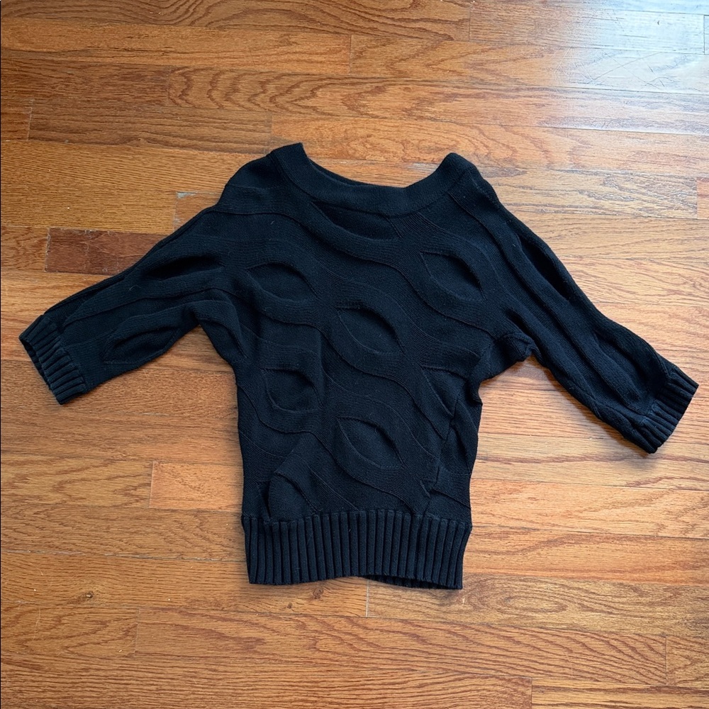 Anne Klein Black Off-the-Shoulder Sweater